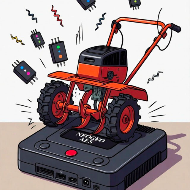 Repair log (nic034) – NeoGeo AES 3-4 de @achleuhi01 : retrait du bios au motoculteur et corrosion